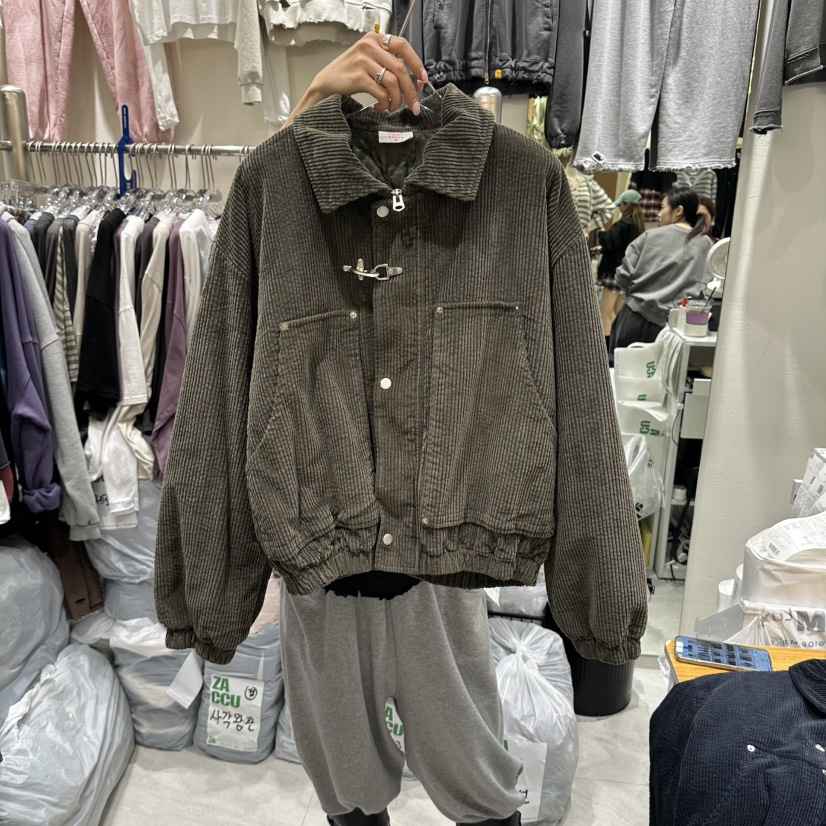 ZACCU東大門代購女士新品休閑推薦時尚熱賣夾克燈芯絨絎縫ZACCU夾克