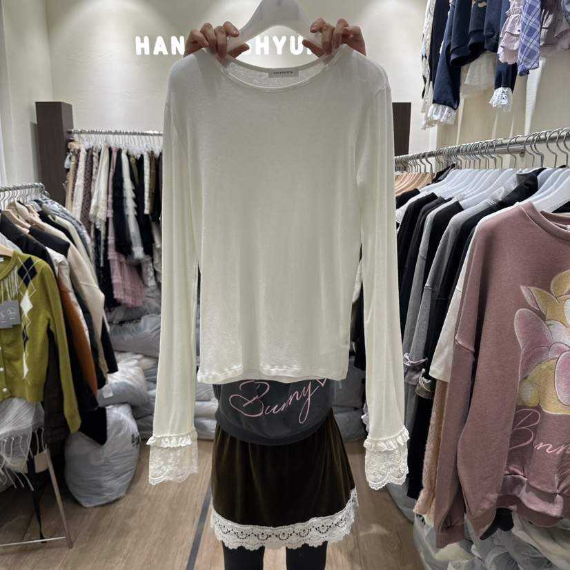 HANSUNGHYUN韓國直郵女裝新品推薦熱賣休閑時尚人氣長袖T恤HANSUNGHYUN長袖T恤
