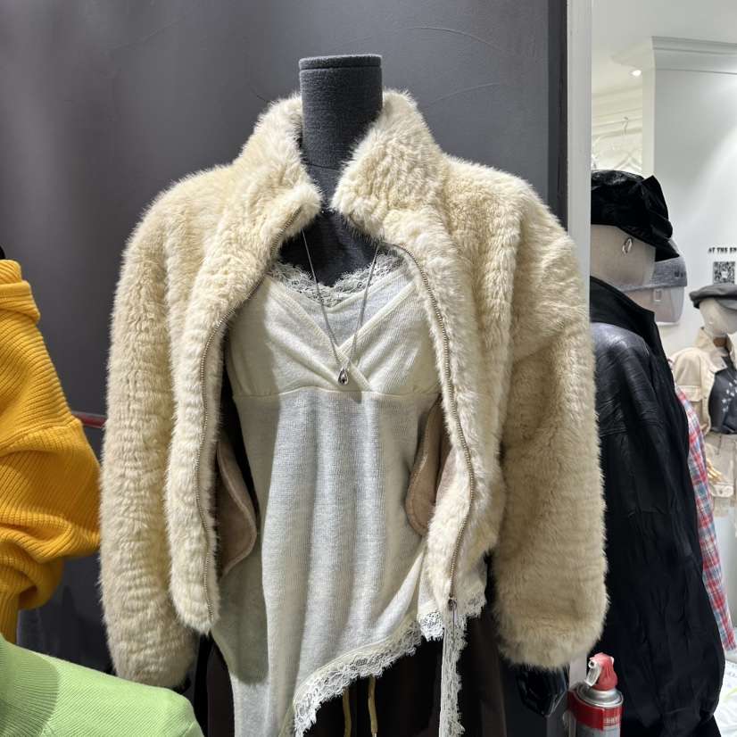 RARE CLOSET東大門代購女裝新款時尚休閑真品人氣短款大衣RARE CLOSET短款大衣