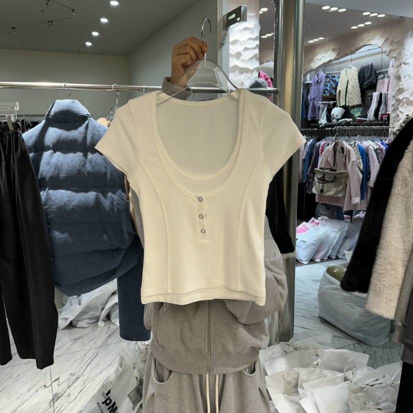 VIRKIN東大門直郵女裝新品推薦真品時尚人氣休閑熱賣T恤撞色VIRKINT恤