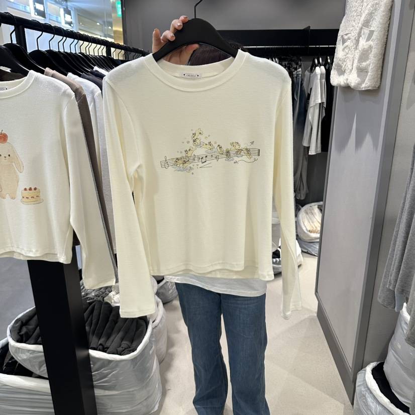 CIDO韓國代購女士新品推薦熱賣時尚真品休閑人氣長袖T恤兔子Cido長袖T恤