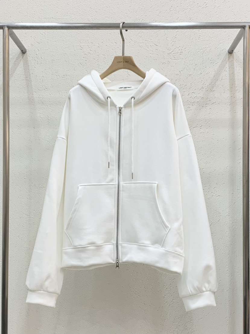LIGHT AND SALT東大門直郵女裝新品熱賣衛衣拉鏈連帽衫連帽衫加絨大號貂皮LIGHT AND SALT衛衣