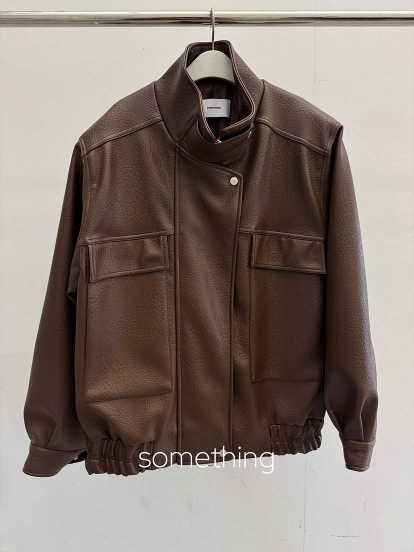 SOMETHING-L/FANCY東大門代購女裝新品真品時尚皮衣皮革SOMETHING-L/FANCY皮衣