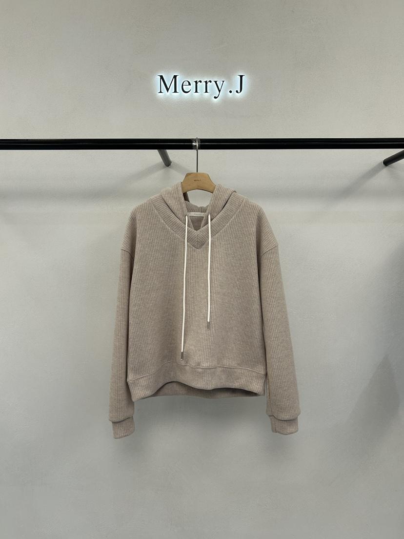 MERRY-J東大門代購女士新品時尚熱賣真品衛衣連帽衫羅紋MERRY-J衛衣