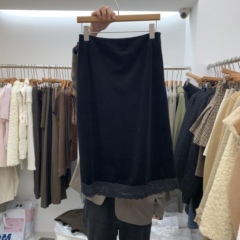 DRESS ROOM韓國直郵女裝新品熱賣人氣休閑半身裙中短裙蕾絲DRESS ROOM半身裙/中短裙