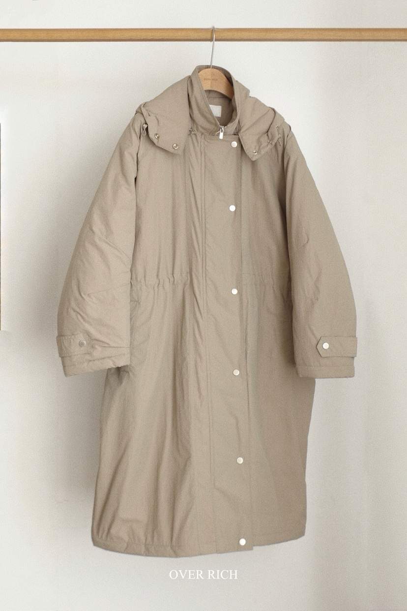OVER RICH東大門實拍女裝新品熱賣休閑推薦長款棉服長款OVER RICH長款棉服