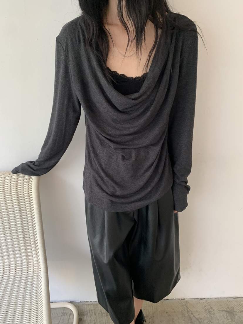 VAARA東大門實拍女裝新品人氣真品熱賣休閑時尚長袖T恤兜帽VAARA長袖T恤