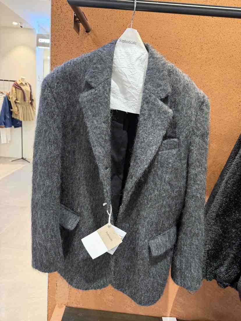 SOPHISTICATE韓國直郵女裝新款真品人氣休閑短款大衣羊駝SOPHISTICATE短款大衣