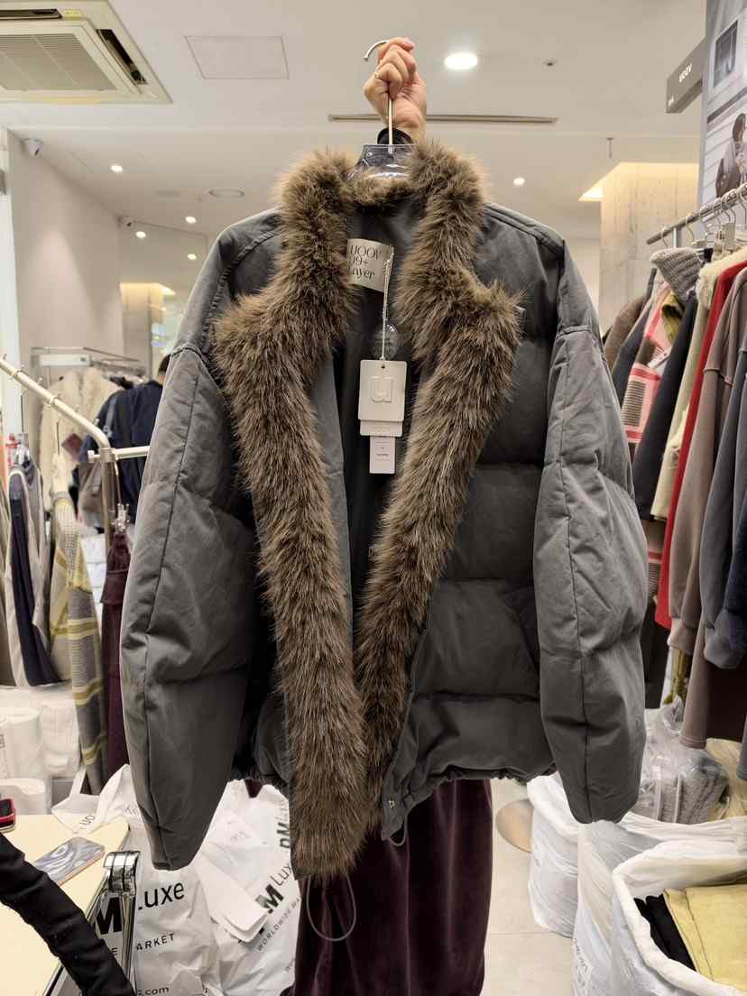 UOOV韓國代購女裝新款人氣短款羽絨服毛領可拆可拆卸低幫鴨絨UOOV短款羽絨服