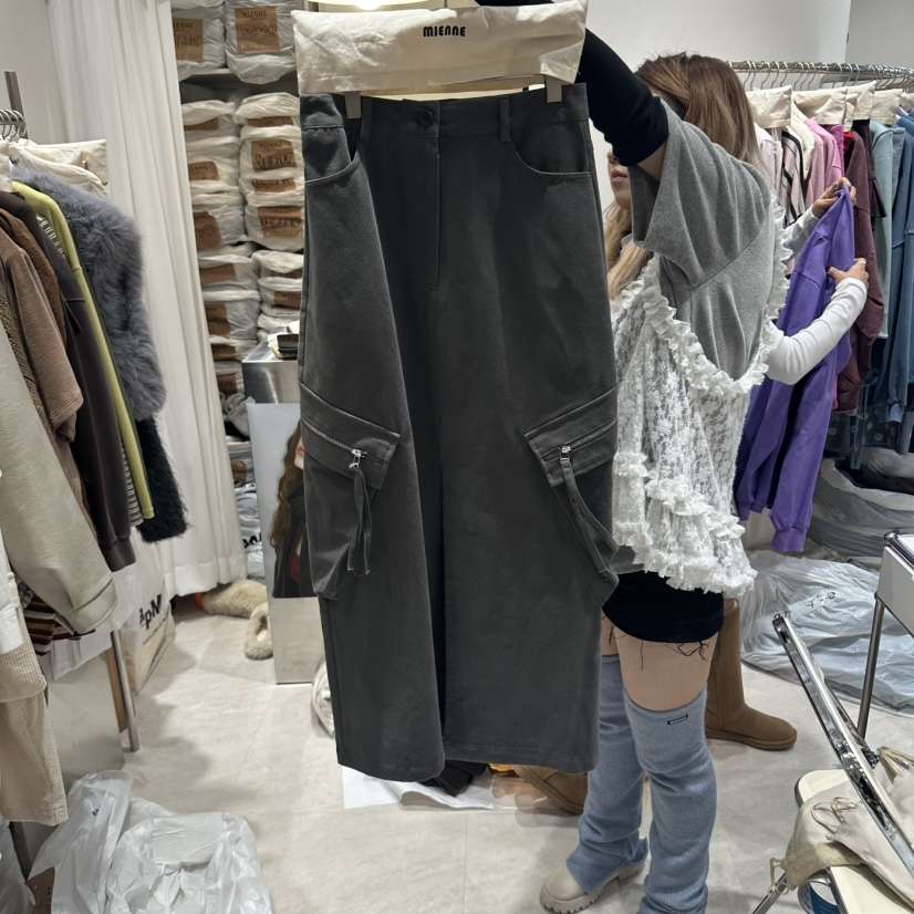 MIENNE韓國代購女裝新款人氣推薦時尚休閑職業熱賣真品長裙MIENNE長裙