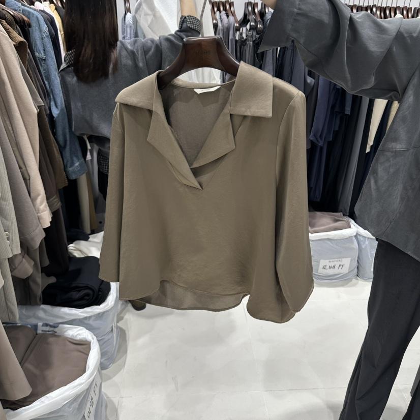 MATIERE韓國代購女士新品休閑人氣熱賣真品推薦襯衫蕾絲衫MATIERE襯衫/蕾絲衫
