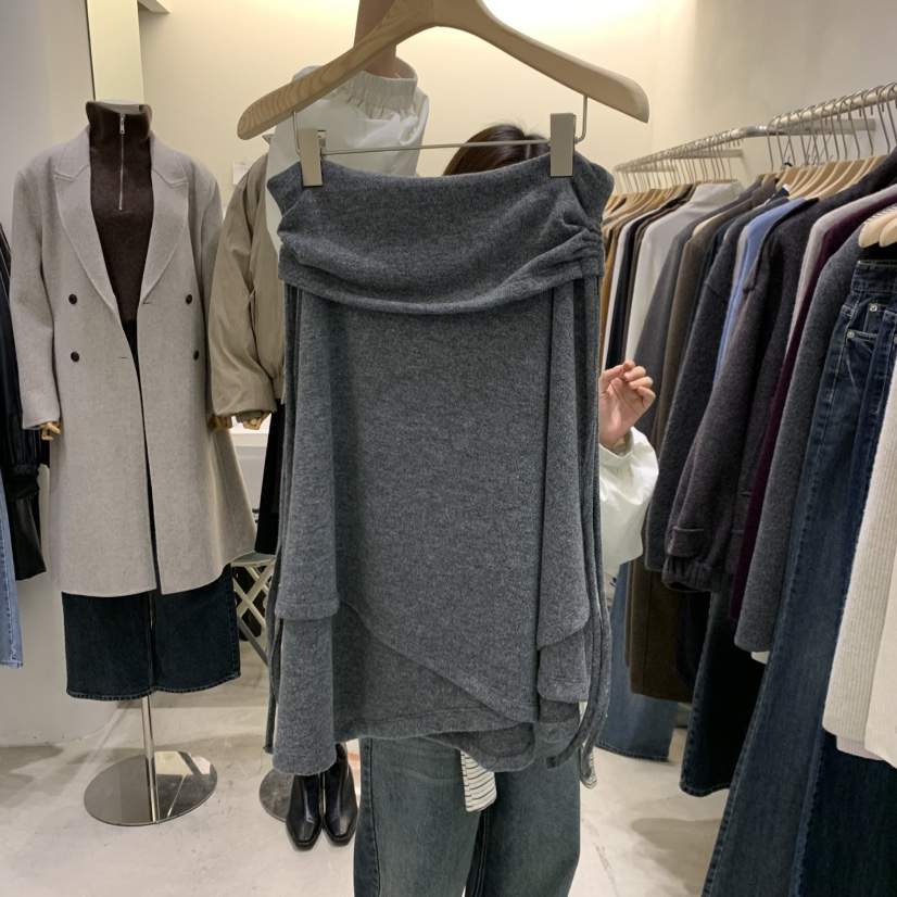 PHILO韓國直郵女裝新品真品人氣職業熱賣半身裙中短裙折疊PHILO半身裙/中短裙