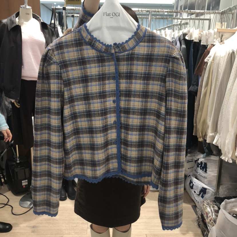 FLAT OGI東大門代購女士新款時尚休閑推薦真品襯衫蕾絲衫FLat OGI襯衫/蕾絲衫