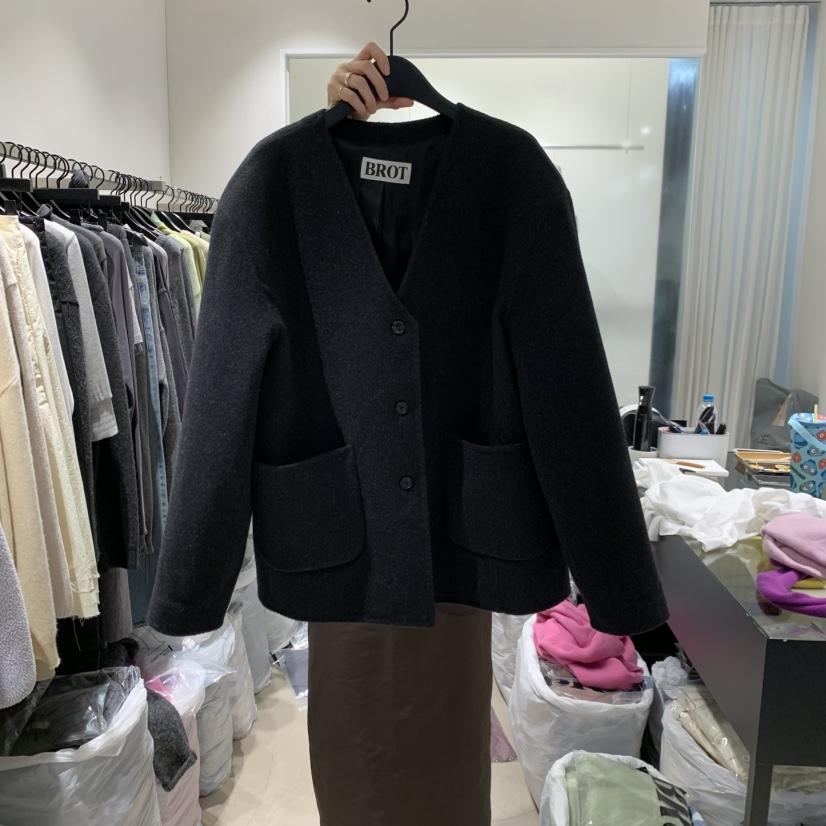 BROT東大門直郵女裝新品人氣休閑推薦熱賣時尚短款大衣手工BROT短款大衣