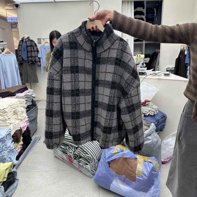 I MFACT東大門直郵女裝新款時尚真品推薦熱賣人氣夾克格子I MFACT夾克