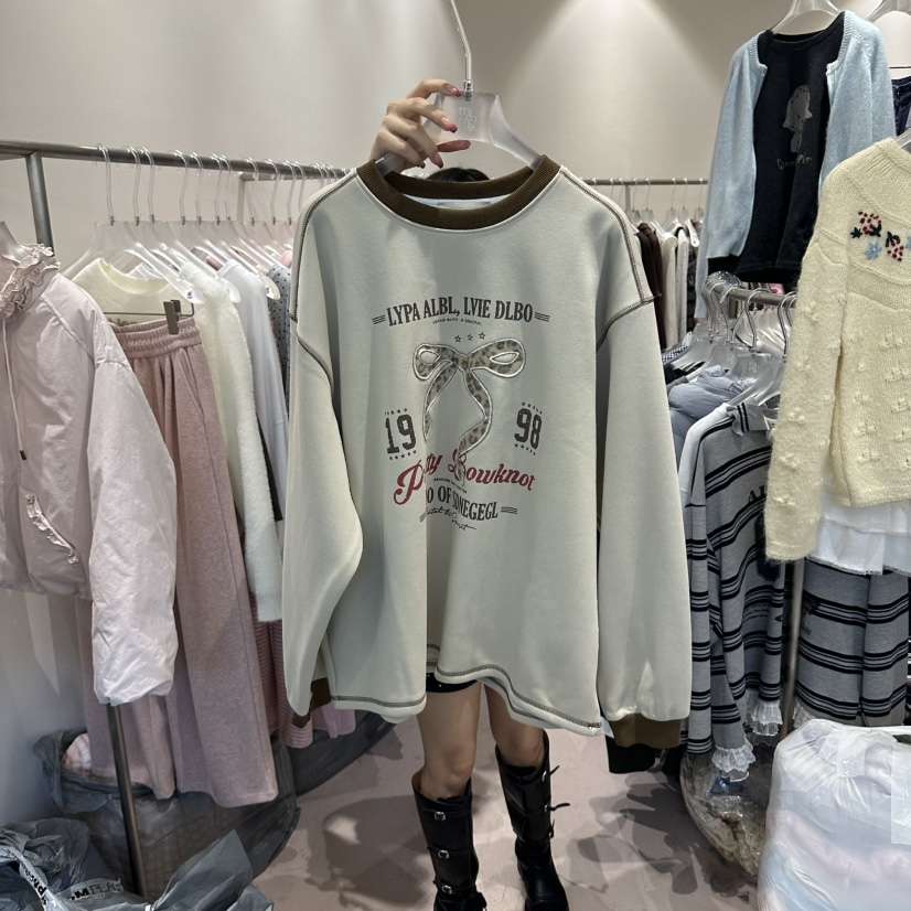 MIMME/LOOKK東大門直郵女士新品人氣推薦熱賣衛衣加絨絲帶MIMME/LOOKK衛衣