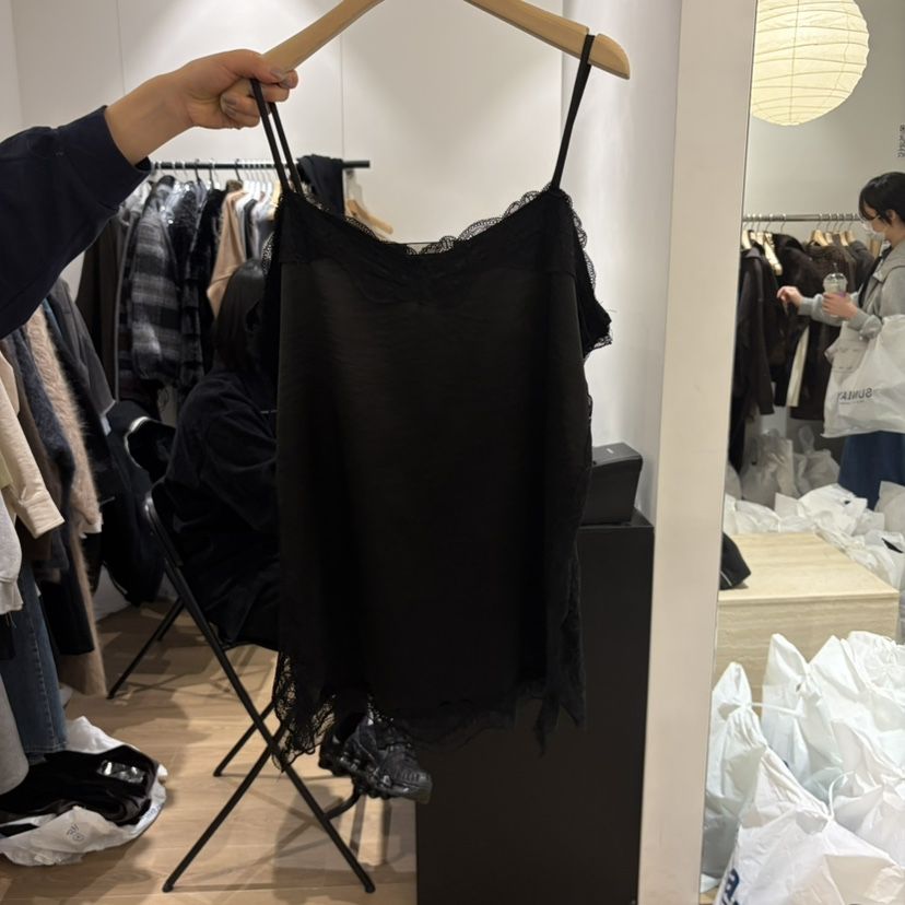 DEMAR韓國代購女士新款熱賣休閑時尚人氣吊帶背心蕾絲無袖DEMAR ATELIER吊帶/背心
