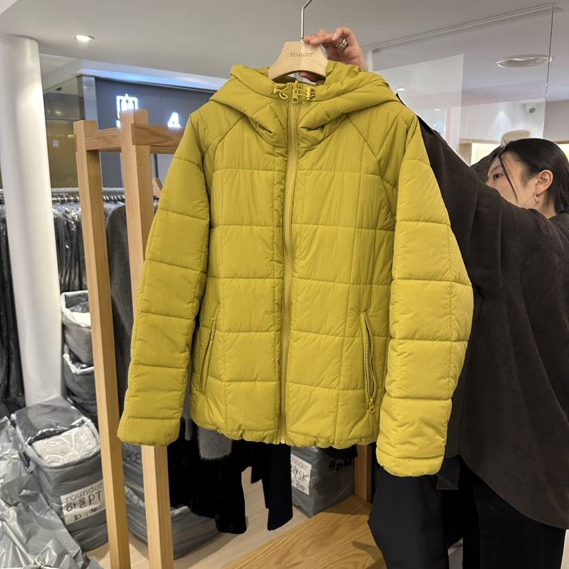 ROUNDER東大門直郵女裝新品推薦時尚短款羽絨服華夫格雙面ROUNDER短款羽絨服