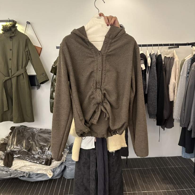 FIND-P東大門代購女裝新款真品人氣熱賣推薦衛衣兜帽褶皺FIND-P衛衣