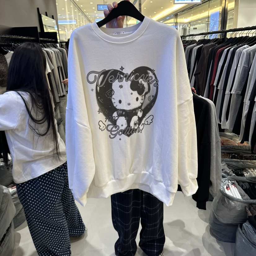 CREDITO東大門代購女裝新品推薦人氣熱賣真品休閑衛衣加絨CREDITO衛衣