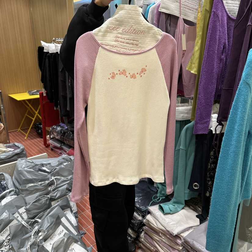 EEE韓國直郵女裝新品真品熱賣推薦時尚人氣休閑長袖T恤兔子EEE長袖T恤