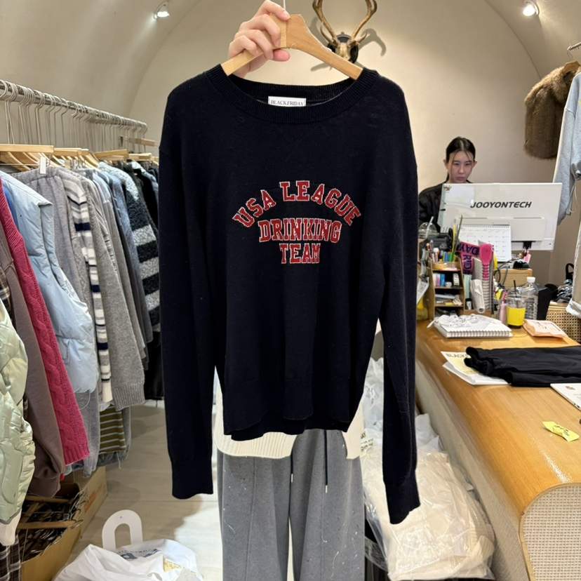 BLACKFRIDAY東大門代購女士新款人氣推薦時尚真品休閑針織衫BLACK FRIDAY針織衫