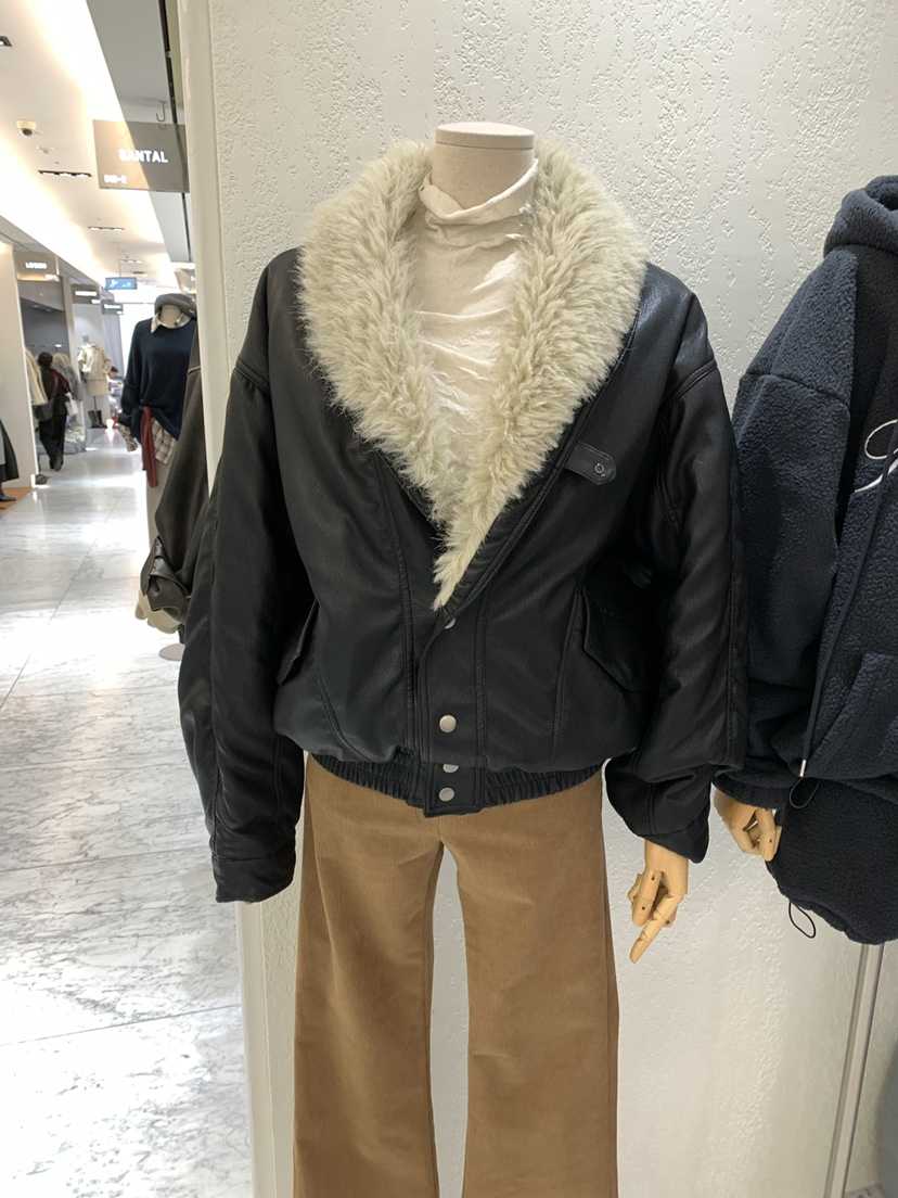 TAERI東大門直郵女裝新品推薦休閑人氣職業時尚短款棉服羊皮taeri短款棉服