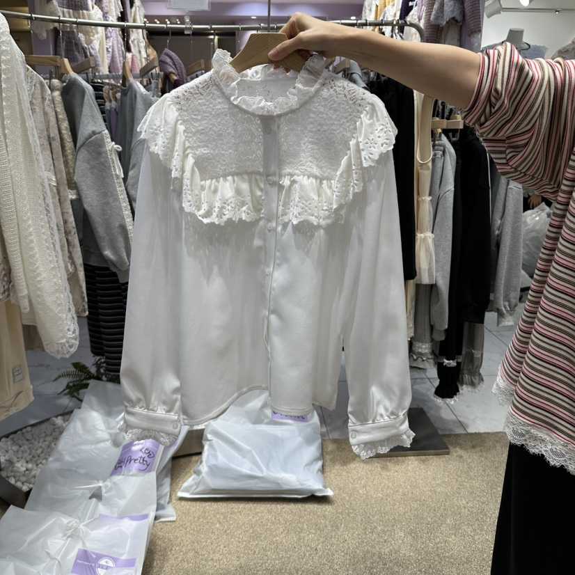 VIRUS韓國直郵女裝新款職業真品時尚推薦人氣熱賣襯衫蕾絲衫VIRUS襯衫/蕾絲衫