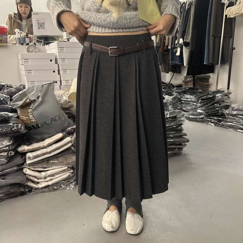 DOUBLE STANDARD/LE SMOKING/MAISONSTAFF韓國直郵女士新款人氣長裙不含腰帶MAISONSTAFF長裙