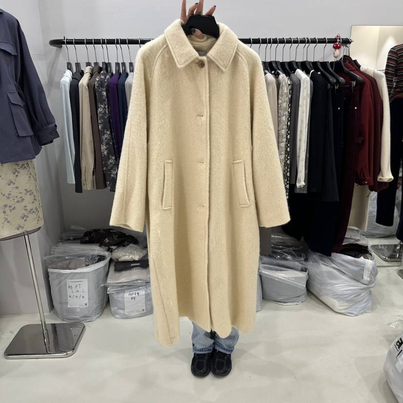 MUSHROOM EFFECT東大門直郵女士新品職業中長款大衣含腰帶MUSHROOM EFFECT中長款大衣