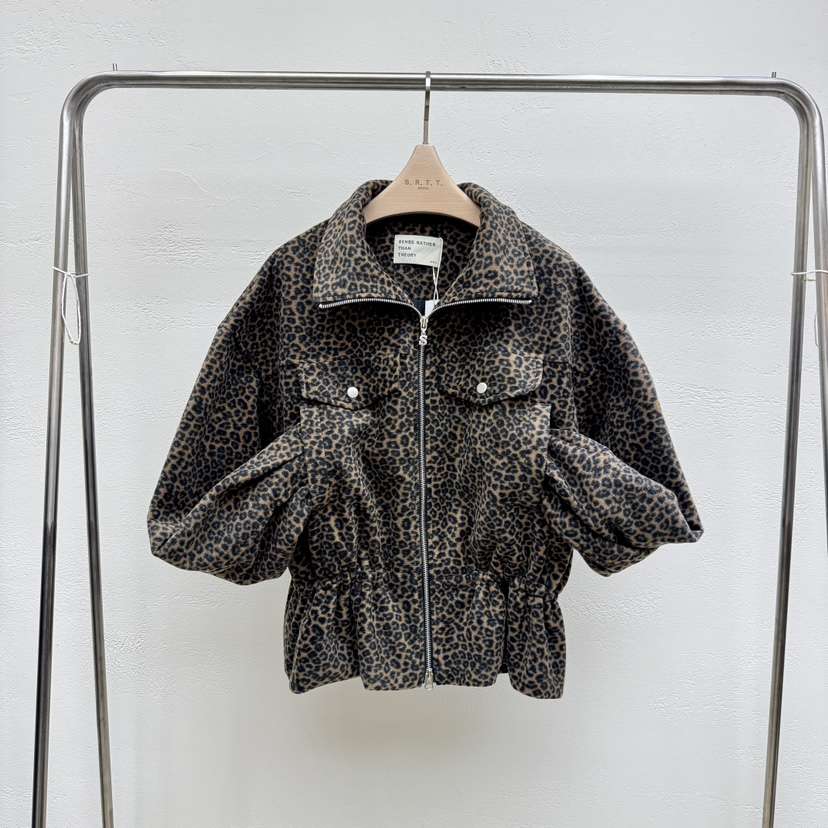S.R.T.T.東大門實拍女裝新品休閑真品人氣夾克抓絨豹紋S.R.T.T.夾克