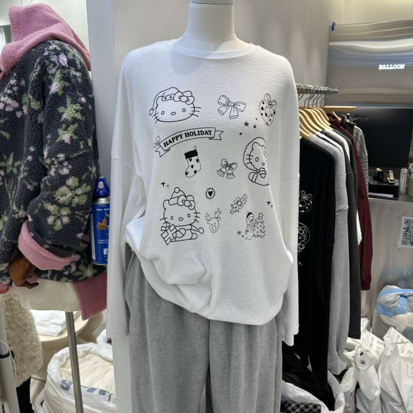 J.BALLOON韓國代購女裝新款真品熱賣時尚人氣休閑長袖T恤J.BALLOON長袖T恤