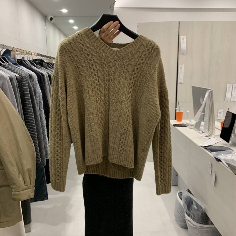 ETTER-B東大門代購女裝新品推薦人氣休閑熱賣真品毛衣V領ETTER-B毛衣