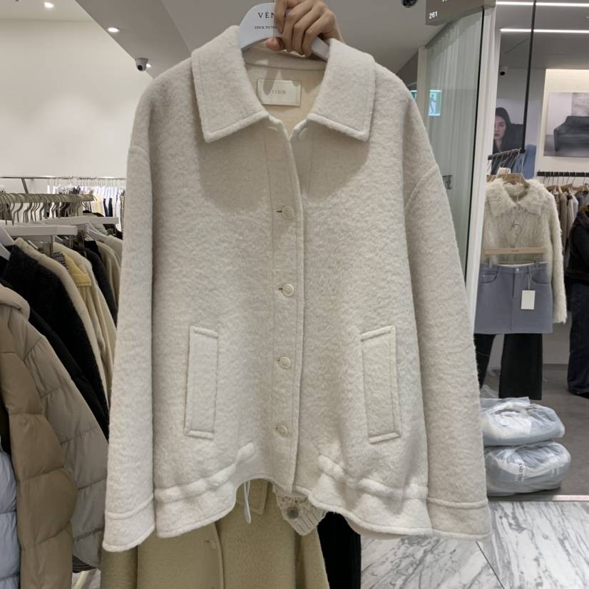 VENIR-A韓國直郵女士新品推薦真品職業休閑時尚短款大衣VENIR-A短款大衣