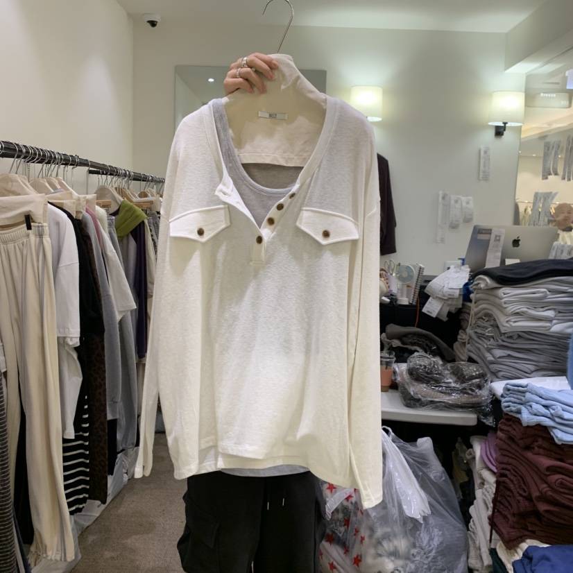 BREEZE東大門實拍女裝新品推薦時尚真品熱賣長袖T恤不含內搭BREEZE長袖T恤