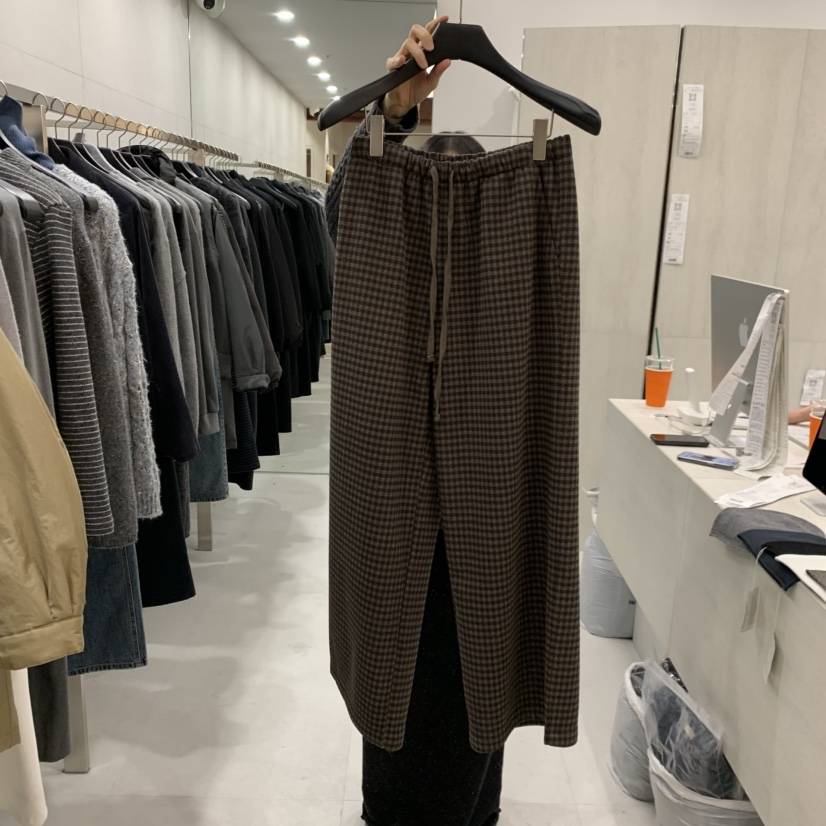 ETTER-B韓國代購女裝新款時尚人氣真品熱賣推薦休閑褲格子ETTER-B休閑褲