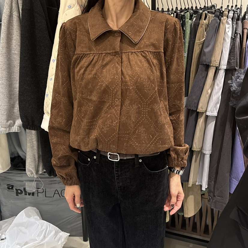 BALANCE韓國直郵女士新品時尚休閑推薦熱賣人氣夾克刺繡絨BALANCE夾克