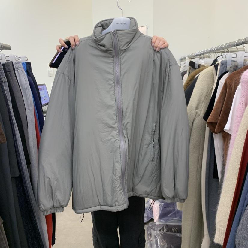 PORTS_MOSS東大門代購26秋冬立領抽繩短款棉服口袋立領抽繩落PORTS_MOSS短款棉服