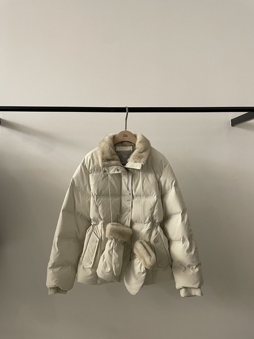 2DA/DARIMI-P韓國代購26秋冬短款收腰羽絨服帶同材鴨絨含手套2DA/DARIMI-P短款羽絨服