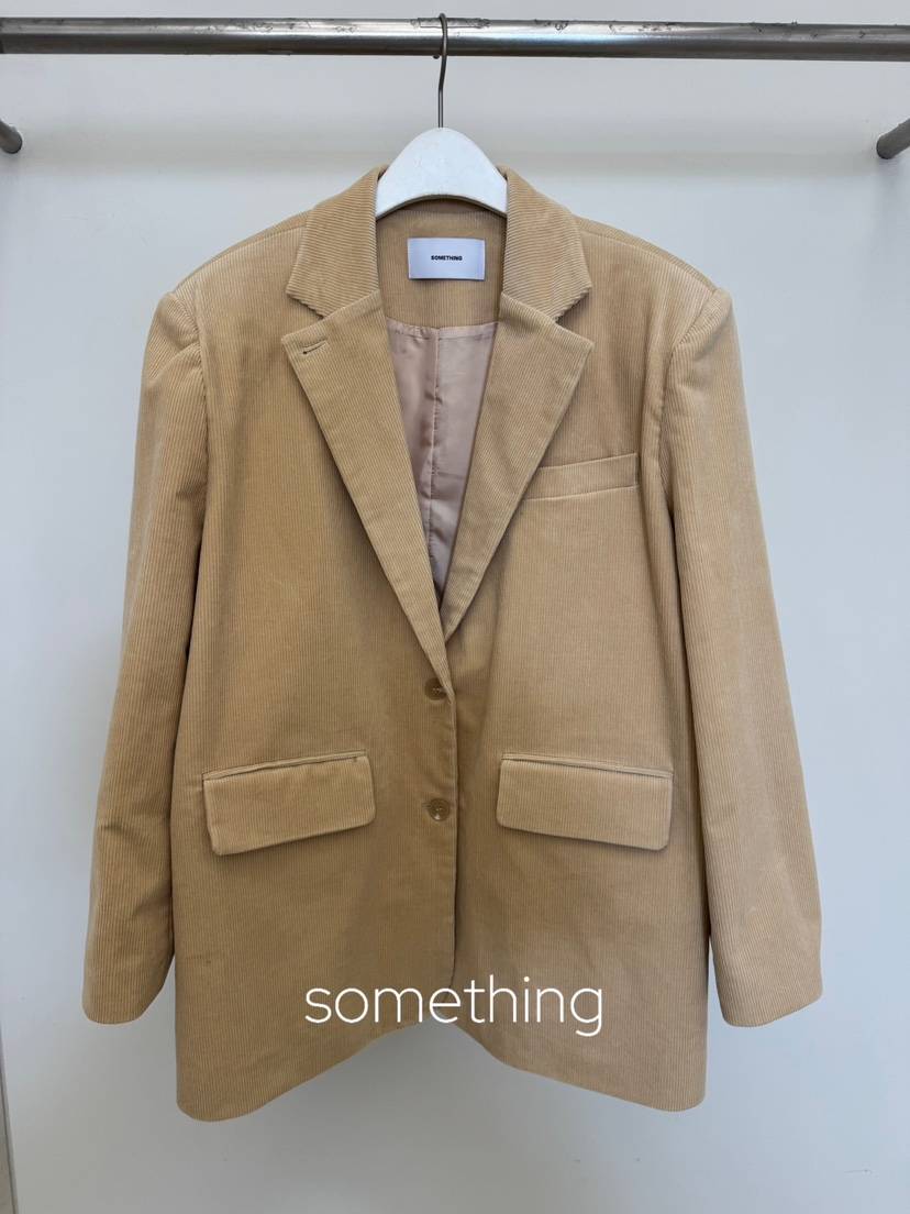 SOMETHING-L/FANCY東大門直郵26秋冬燈芯絨西裝外套夾克寬松SOMETHING-L/FANCY夾克