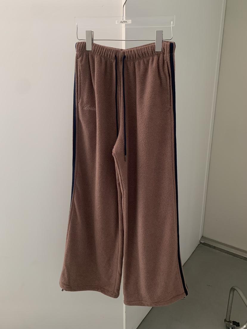SHOP POSTER韓國代購26秋季搖粒絨闊腿休閑褲可調節抽繩SHOP POSTER休閑褲