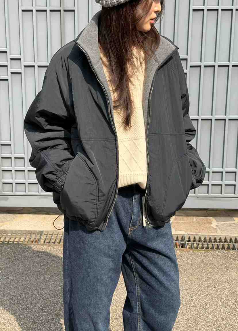 AMY GRACE東大門直郵26秋冬兩面穿立領夾克可調節插肩袖兩面穿AMY GRACE夾克