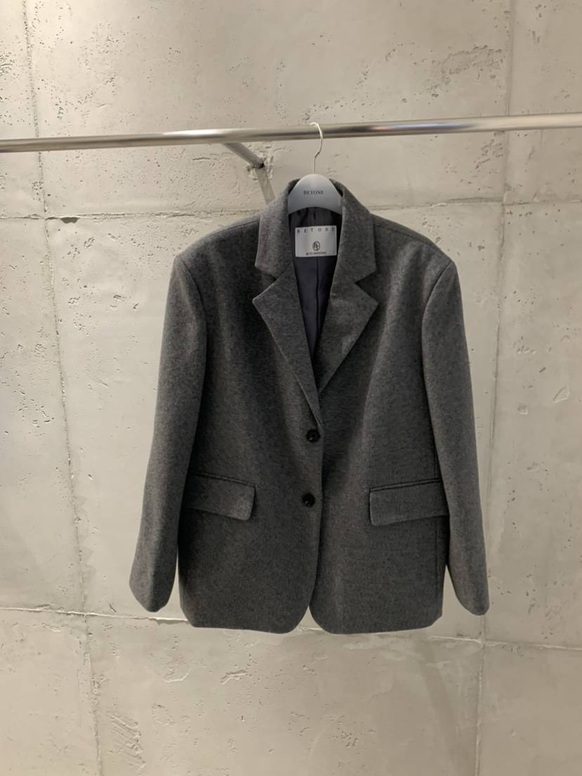 BETONE東大門實拍26秋季寬松羊毛混紡西裝外套西服寬松BETONE西裝/西服