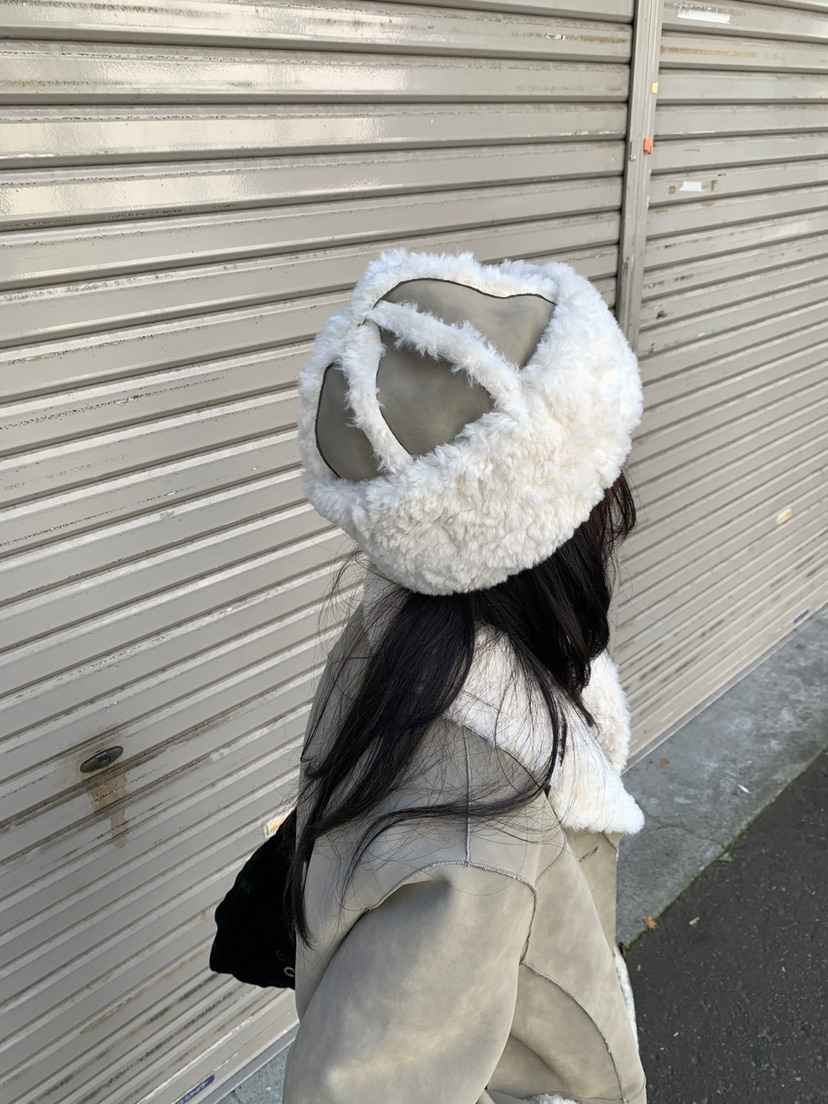 UNDERSON韓國代購26秋冬毛絨拼接哈德遜保暖帽帽子毛絨UNDERSON帽子