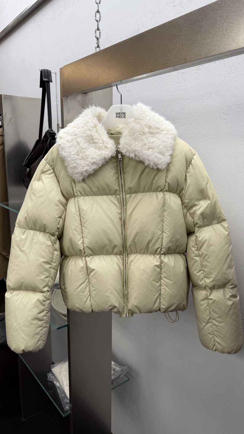 KARE/WERE PIECE東大門代購26秋冬毛絨領短款羽絨服毛絨加厚抽KARE/WERE PIECE短款羽絨服