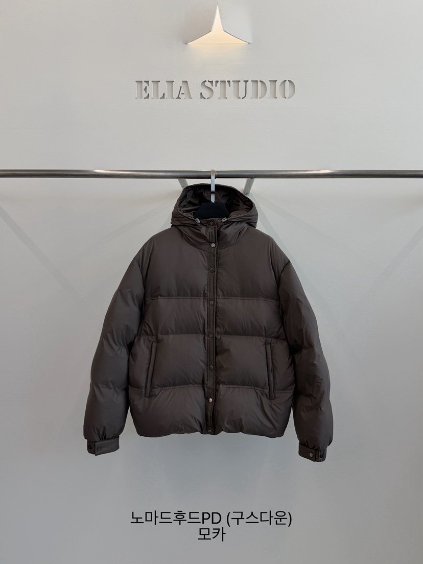 ELIA STUDIO韓國代購26秋冬短款連帽羽絨服短款羽絨服可調節羽ELIA STUDIO短款羽絨服
