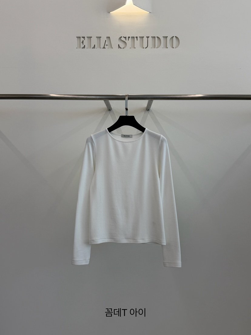 ELIA STUDIO韓國直郵26秋冬圓領長袖基礎T恤長袖T恤圓領寬松ELIA STUDIO長袖T恤