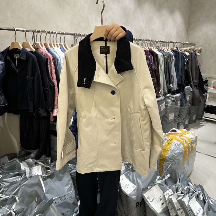 DELI JENNY東大門直郵26秋冬撞色翻領通勤夾克插肩袖單排扣口DELI JENNY夾克