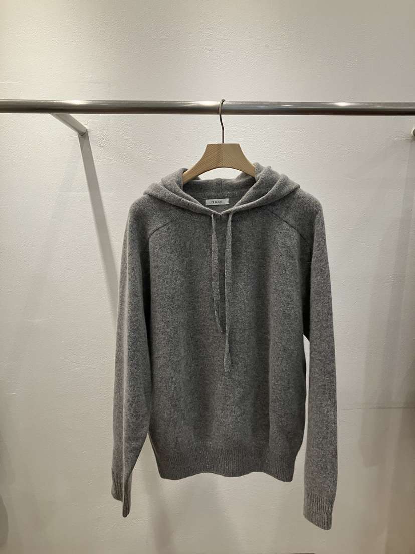 FL LANEL東大門代購26秋冬羊絨連帽針織衫毛衣插肩袖連帽衫羊FL LANEL毛衣