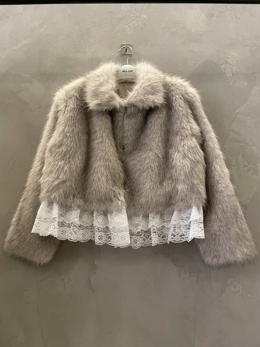 MULCUP韓國直郵女裝新品人氣推薦真品熱賣時尚短款大衣磨毛MULCUP短款大衣